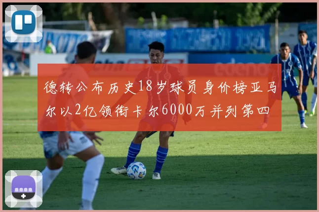 德转公布历史18岁球员身价榜亚马尔以2亿领衔卡尔6000万并列第四