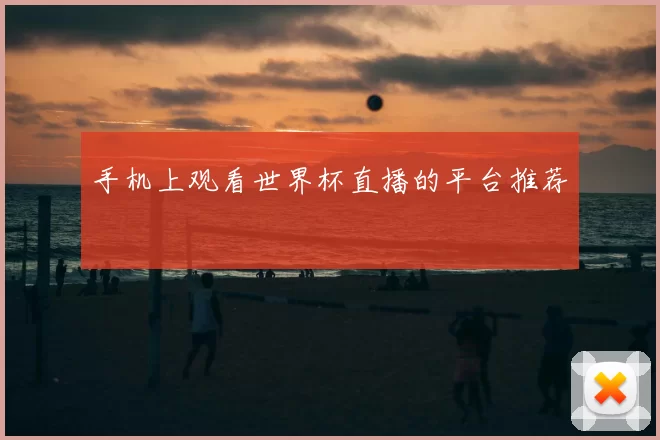 手机上观看世界杯直播的平台推荐