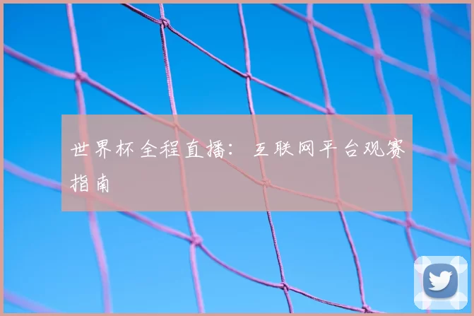 世界杯全程直播:互联网平台观赛指南
